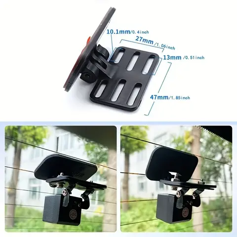 Rearview Camera Mount for SUV Automobile Lightweight Design with 180° Adjustable Angle Easy Install with Self-Adhesive Tape