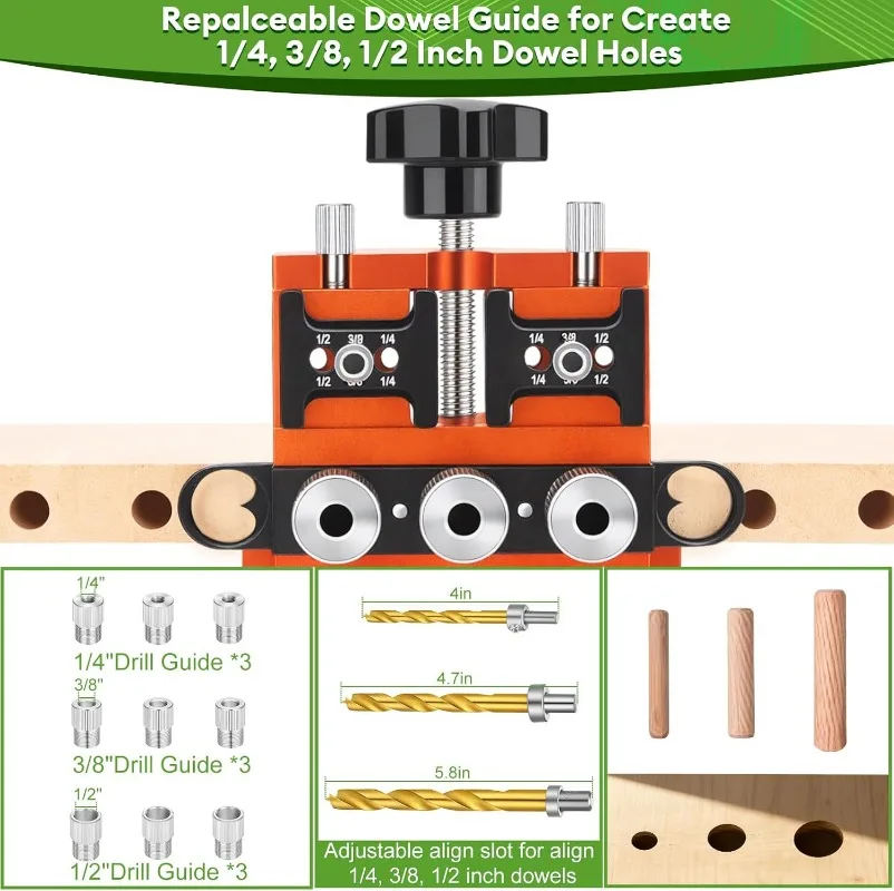 Adjustable Pin Clamp Kit Drill Bit Guide With Fast Positive Stop Clamp-100pcs