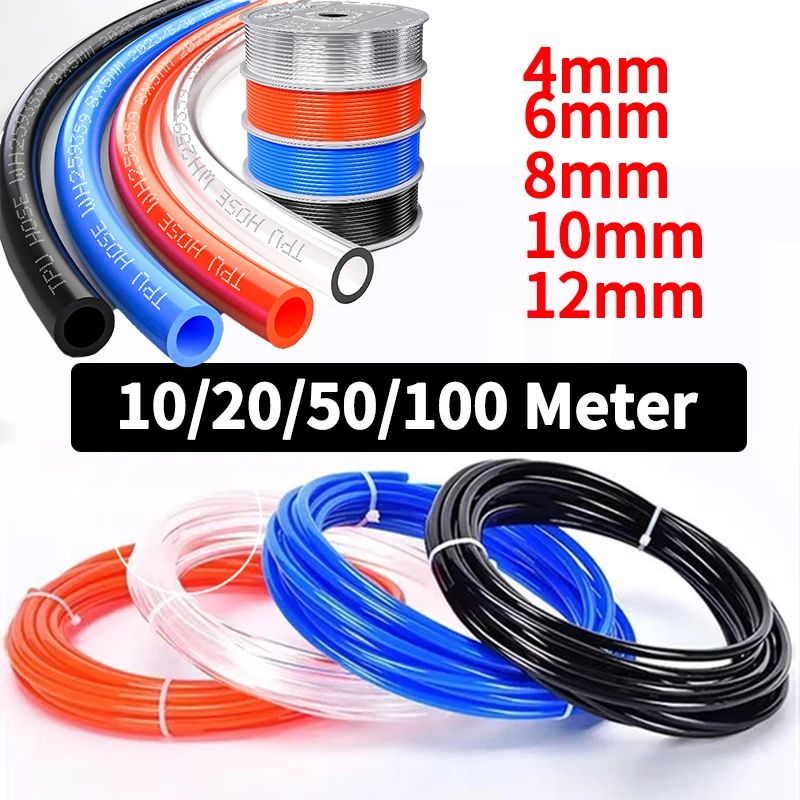 10/20/50/100 Meter PNEUMATIC Blue 6mm OD 4mm ID Polyurethane PU Air Hose Pipe Tube Kit 10 Meter 32.8ft 8mm 10mm 12mm