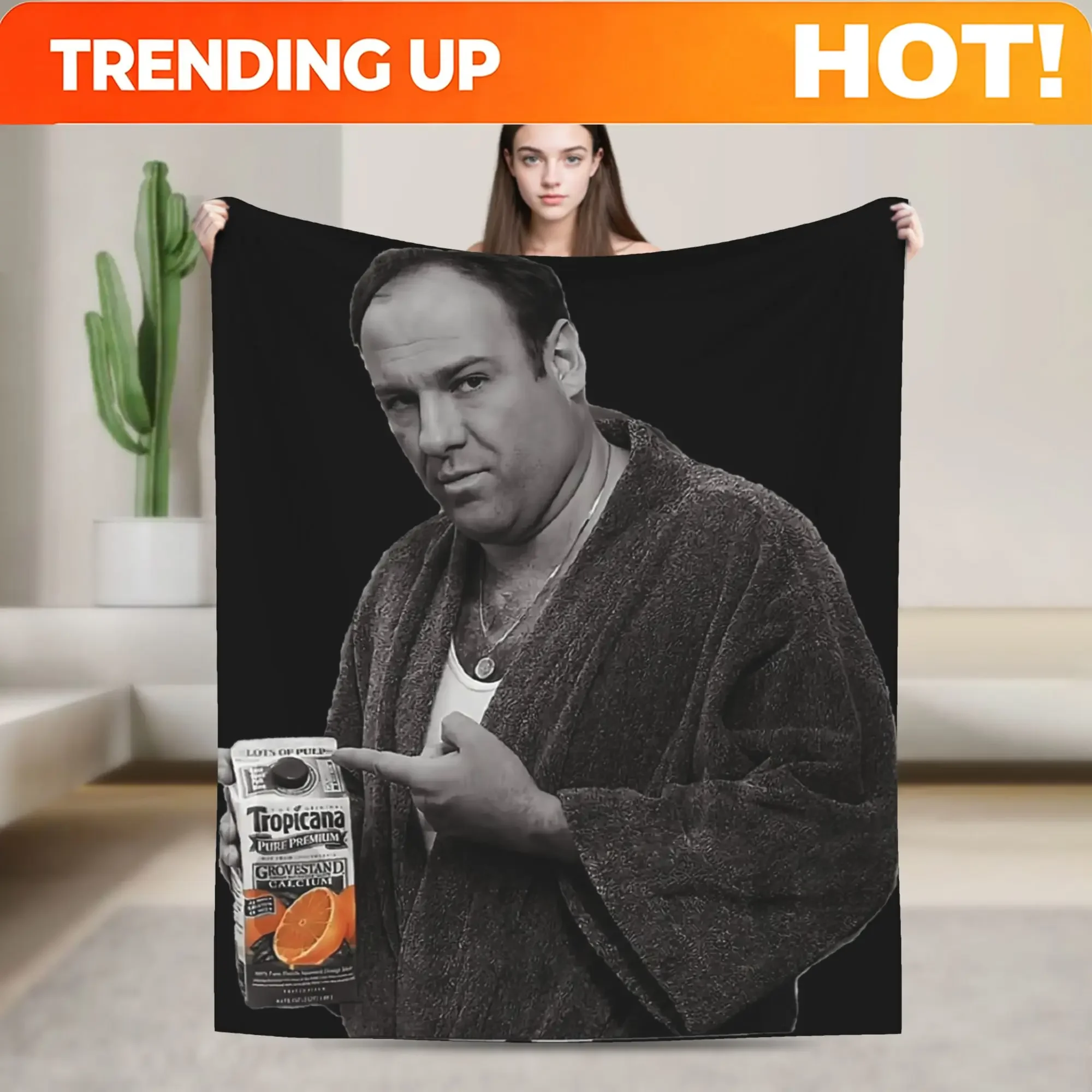 Custom The Sopranos Tony Soprano Some Pulp Mafia Blanket Soft Plush Throw Blanket For Couch Chair Bed Flannel Bedspread Bed Cove