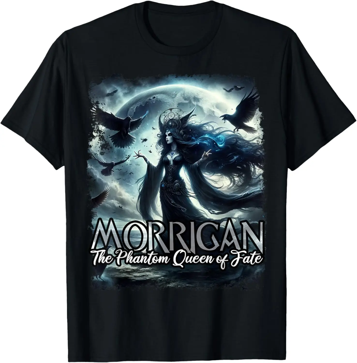 The Morrigan Celtic Irish Mythology Raven Crow War Goddess T-Shirt