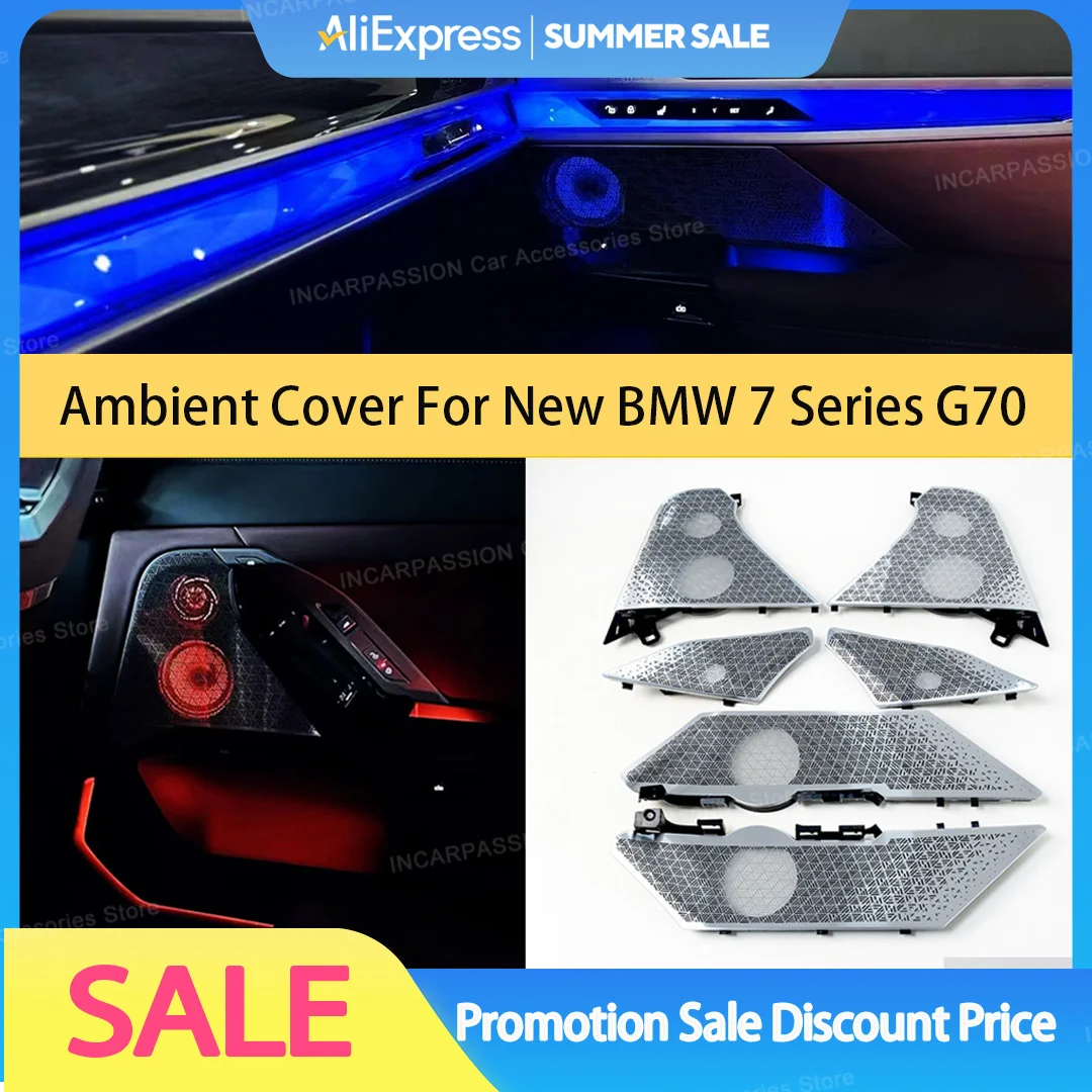 

G70 7 Series LED Speaker Cover with Ambient Light for BMW 7 Series Car Audio Upgrade, Hi-Fi Midrange Tweeter Stereo Grille