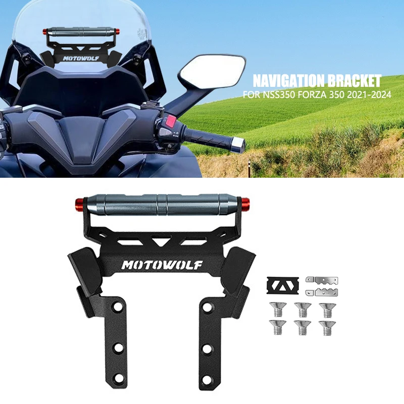 

Motorcycle Phone Holder GPS Navigation Bracket USB Mount Stand Fit For HONDA NSS350 NSS FORZA 350 FORZA350 2021 2022 2023 2024