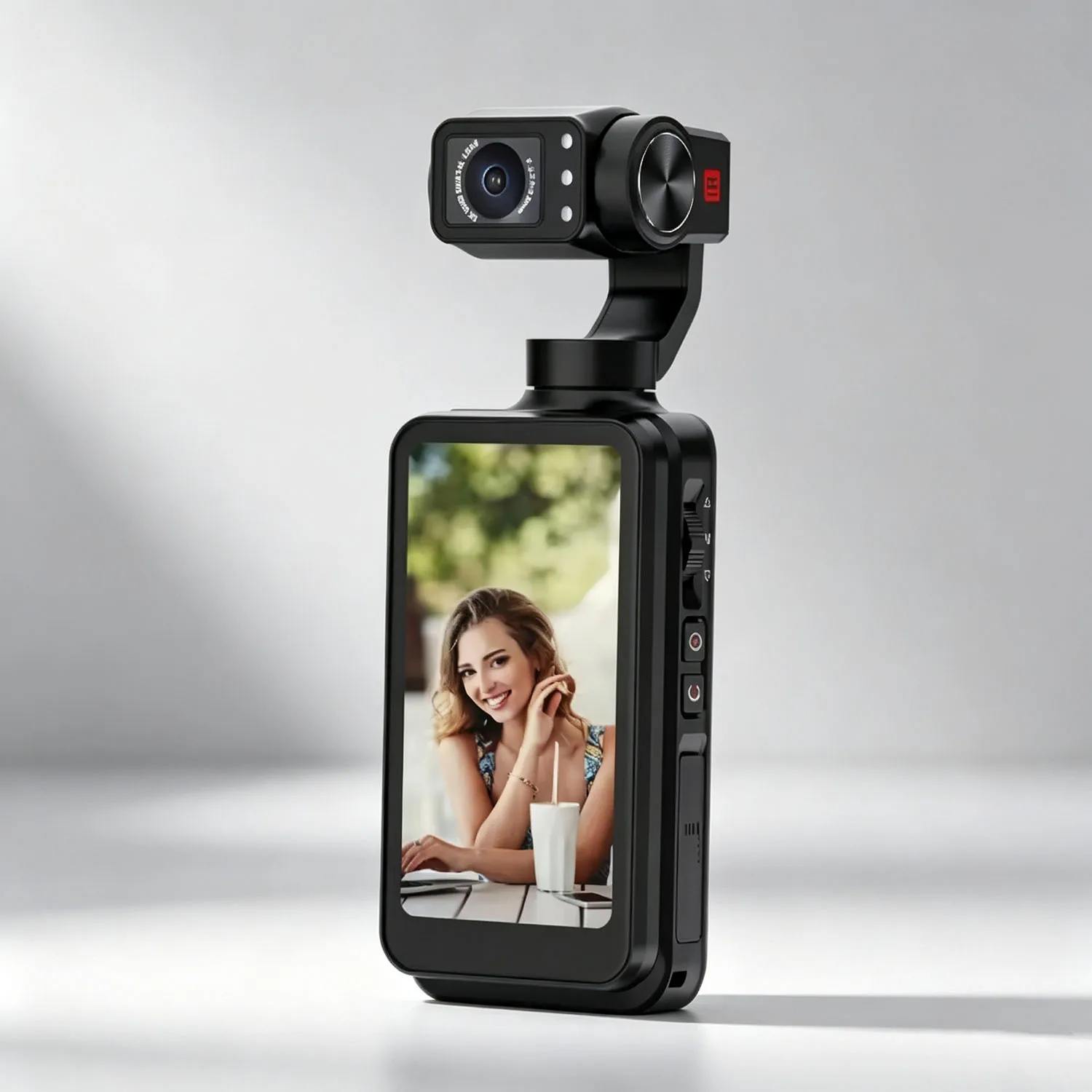 Cámara de Acción Ultra 4K HD Resistente al Agua 270° Cámara Wifi Giratoria Portátil con Carcasa Impermeable, Cámara Deportiva Portátil para Bicicleta, Videocámara