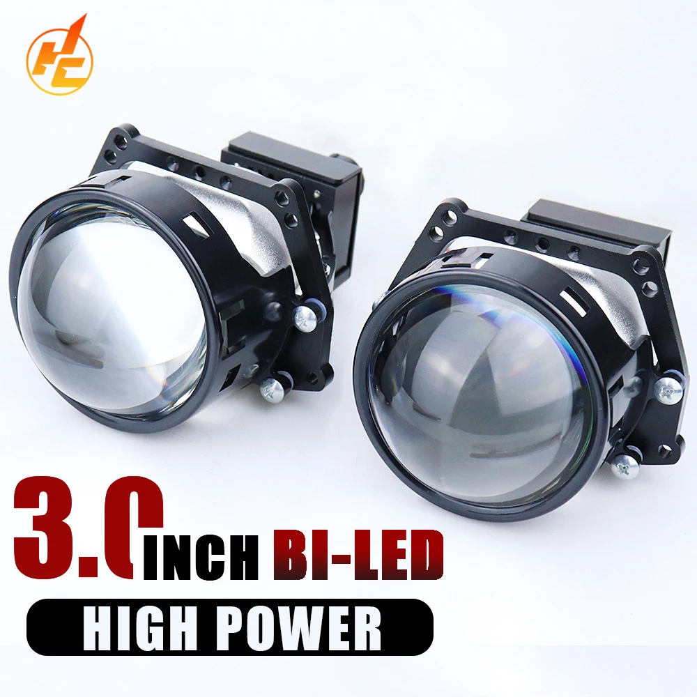 

3.0 Inch Bi Led Projector Lens Halo Lights H4 H7 9005 9006 Car Headlights Hella 3R High Low Beam LED Auto Lamps Kits