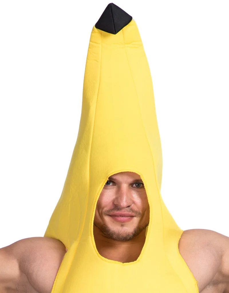 Halloween Essen Kostüm Banane Onesie Outfit Herren Performance Obst Thema Anzug 2020 Herbstsaison Traditionelle chinesische Bühnenkostüm...
