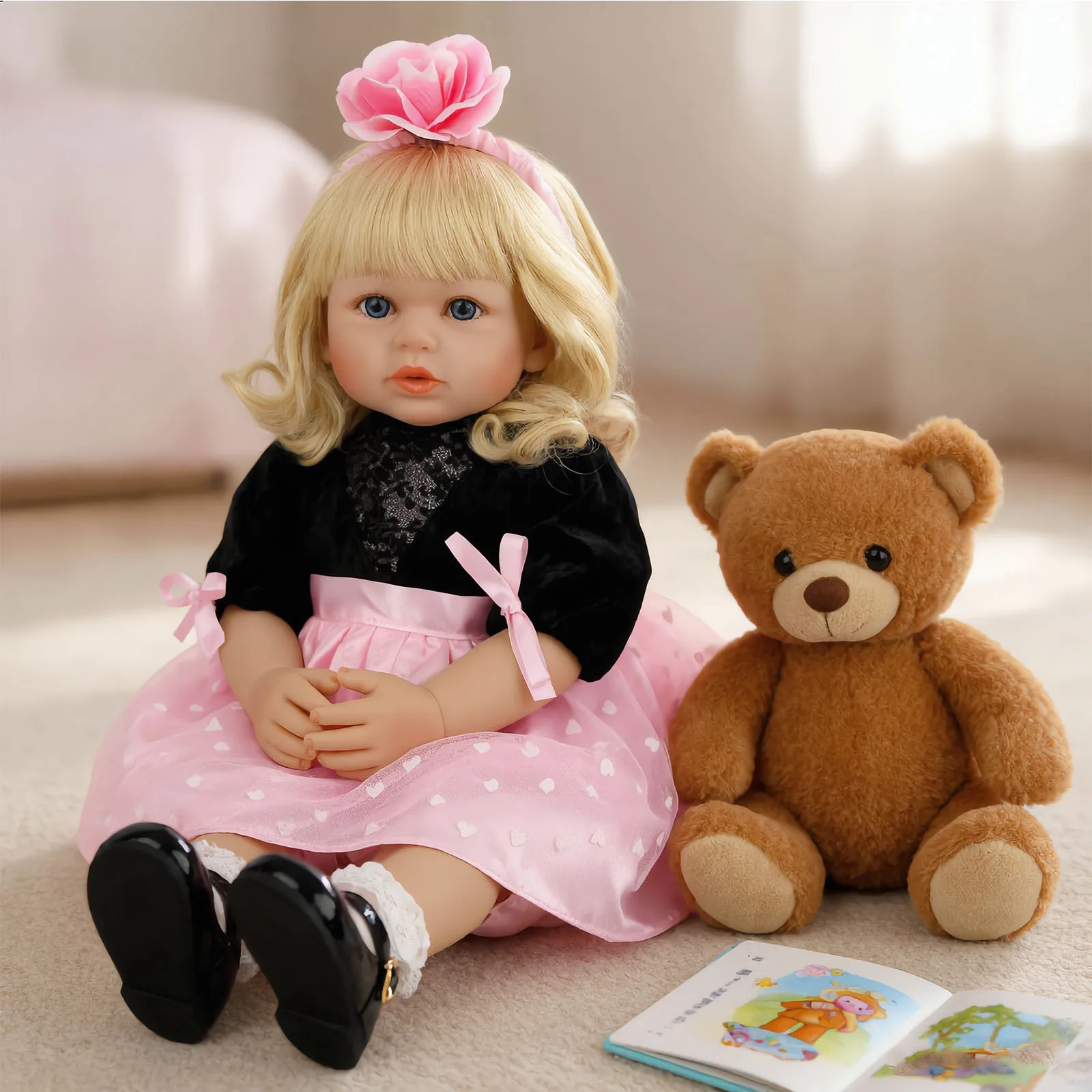 

Reborn Dolls Girl Soft Silicone Vinyl Realistic Reborn Babies Handmade Newborn Baby Dolls Birthday Gifts for Ages 3+ Toys Gifts