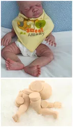 Limited Edidtion Rare Solid Silicone Version 20 inch Reborn Baby Doll Unpainted Blank Doll Kit  Very Soft Real Touch DIY Kid Toy