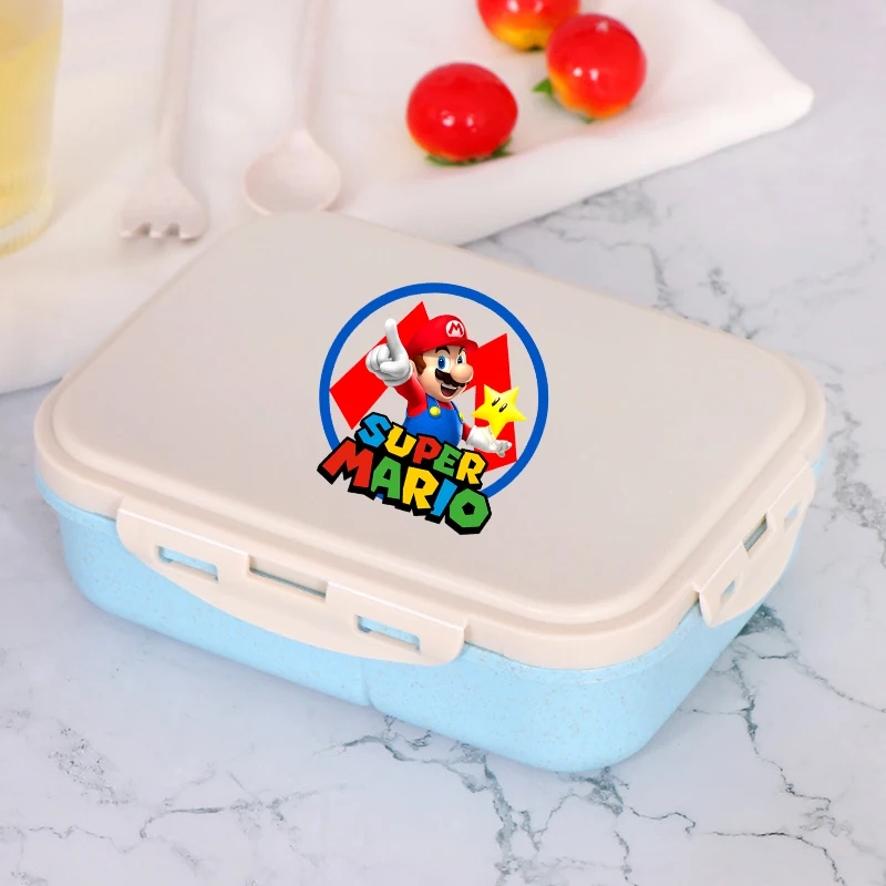 سوبر ماريوس صبي فتاة علب الاغذية Kawaii أنيمي المحمولة بينتو صناديق طالب المحكم الغذاء هش طبقة واحدة قدرة الاطفال هدية #4