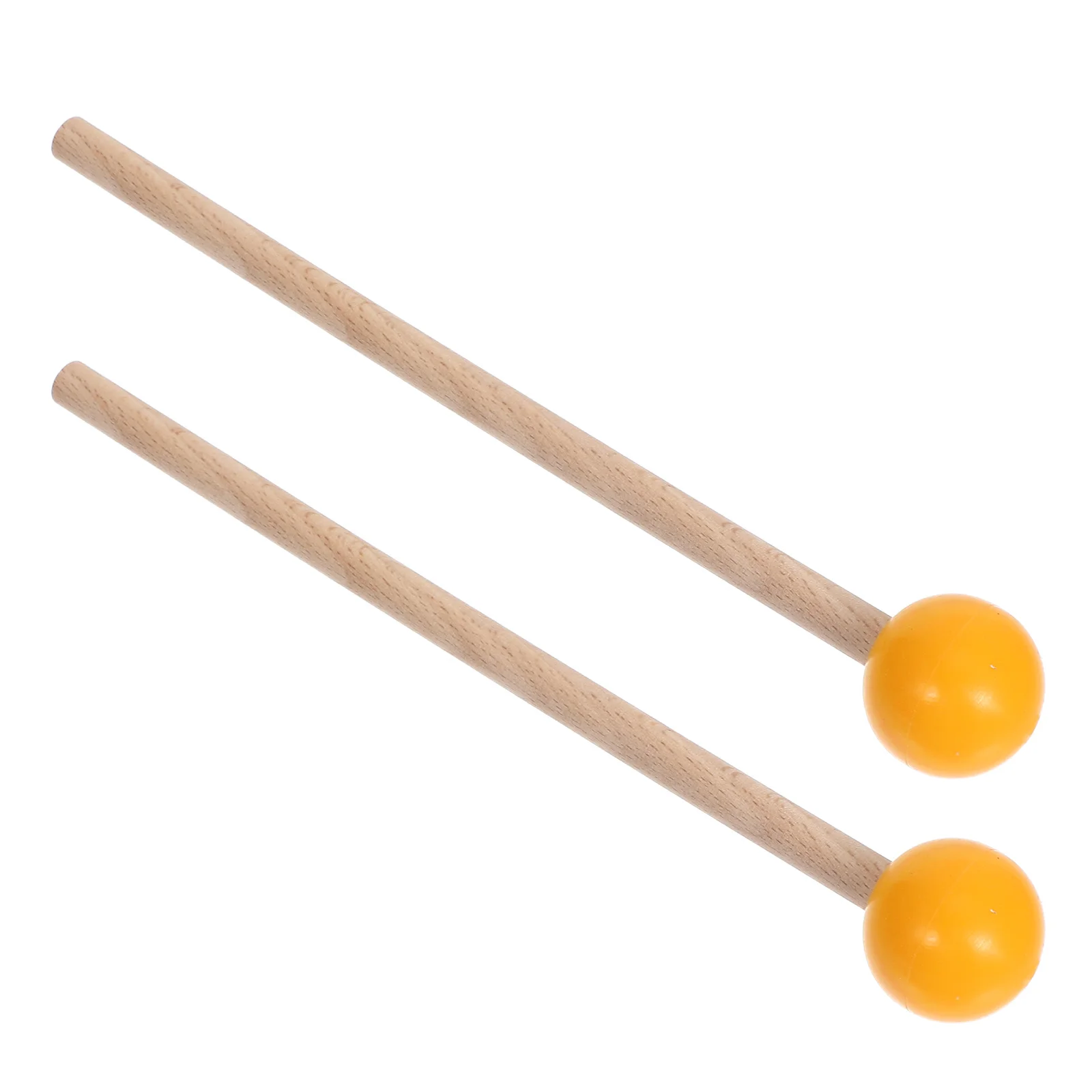 

1 Pair Drum Mallets Percussion Sticks Rubber Tip Xylophone Wood Mallets For School Entertainment Marimba