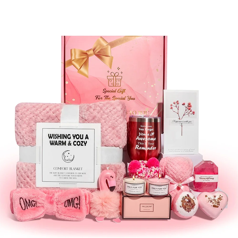 2024 New Products Pink Birthday Gifts for Women Gifts Box Get Well Soon Gifts for Mom Sister