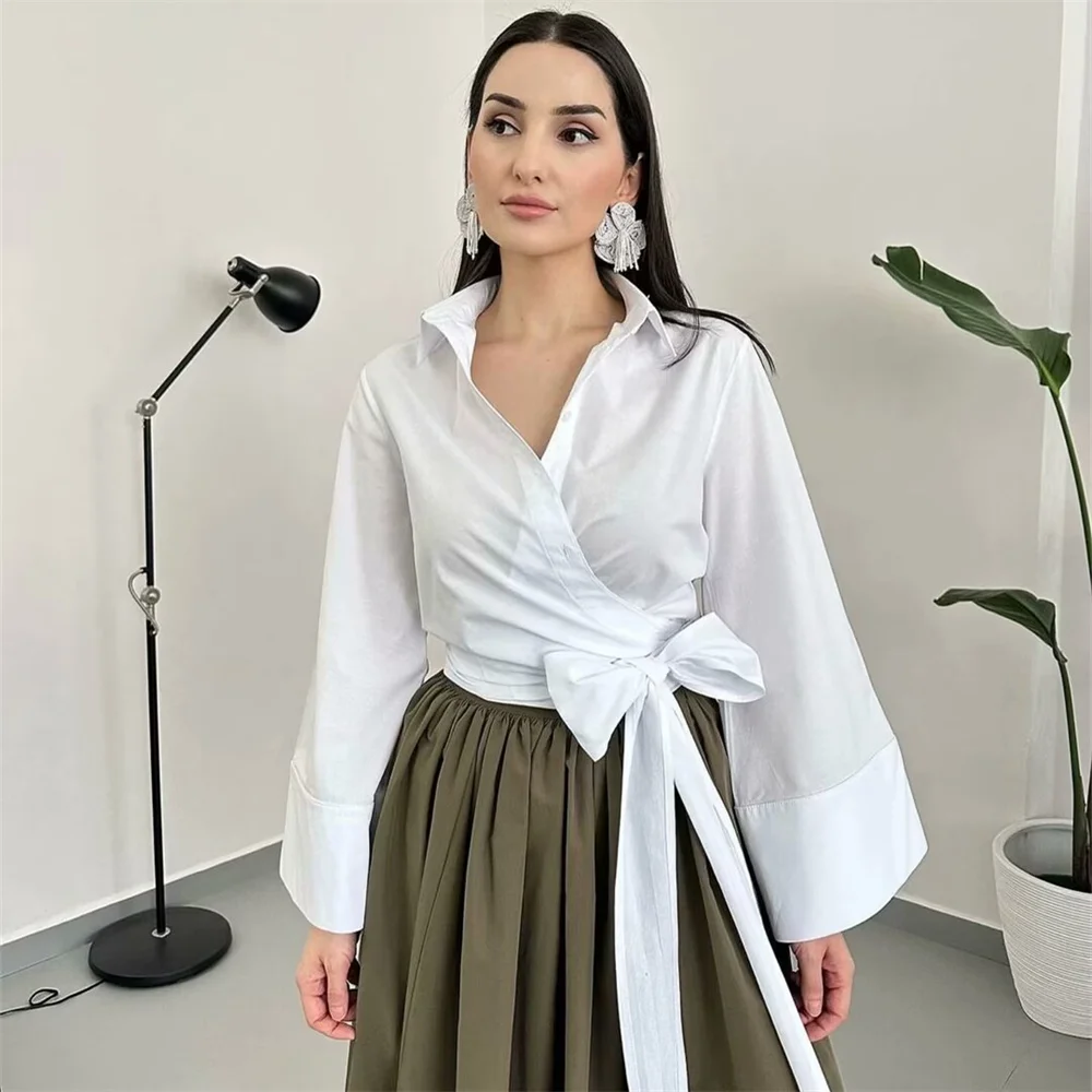 2024 Summer New Fashionable Women\'s Fashion Avant-garde Slim Fit Design Feel Double breasted Poplin Shirt