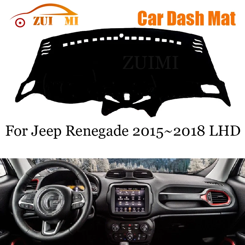 

ZUIMI Dashboard Cover Dash Mat Dashmat For Jeep Renegade 2015~2018 LHD RHD Dash Board Cover Pad Sun Shade