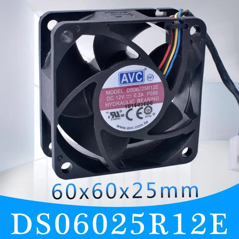 COOLING REVOLUTION DS06025R12E 60mm fan 6025 60x60x25mm 12V 0.20A Four-wire PWM ultra-quiet cooling fan