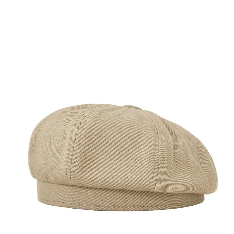 قبعة بيريه كلاسيكية من القطن للنساء، قبعة رسام كلاسيكية عصرية، قبعة موزع الصحف للربيع والصيف، تصوير في الشوارع في الهواء الطلق