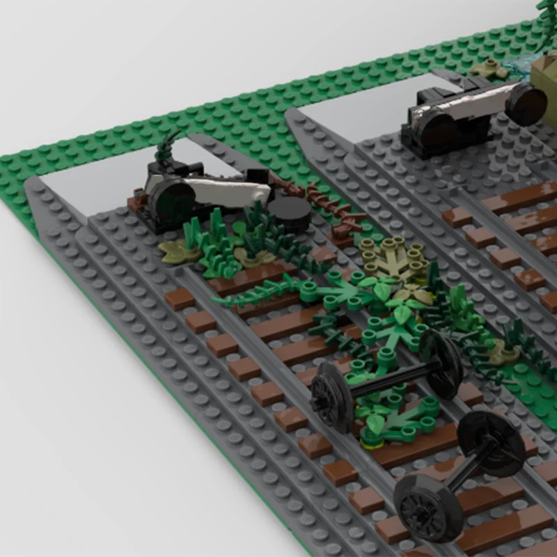 2585 elementów MOC Niezmontowany budyń kolejowy Klocki Konstrukcyjne Kolekcjonerski Model dla Dzieci Zabawka Konstrukcyjna Prezent na Boże Narodzenie