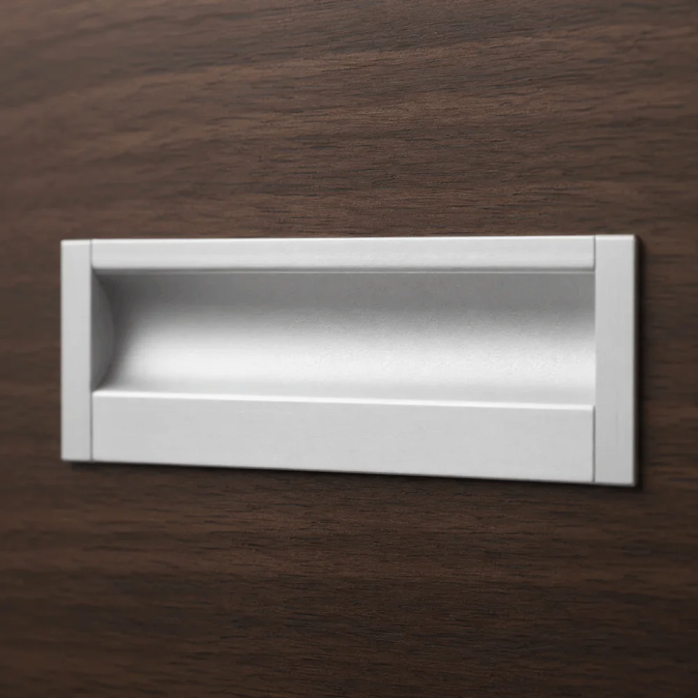 2pcs Durable Aluminum Alloy Cabinet Pull Handle Recessed 96mm Hole Distance Drawer Pull Handle Sliding Door Handle Dryer