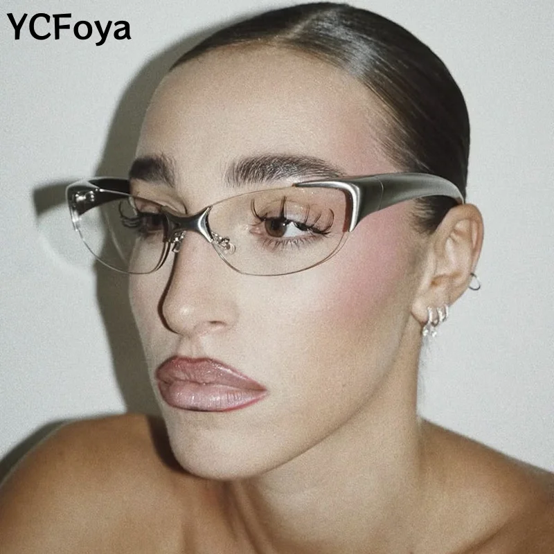 

2026 New Style Personalized Flat-Lens Anti-Blue Light Glasses Frame Retro Street Style Stylish Eyeglass Frame for Women 6321