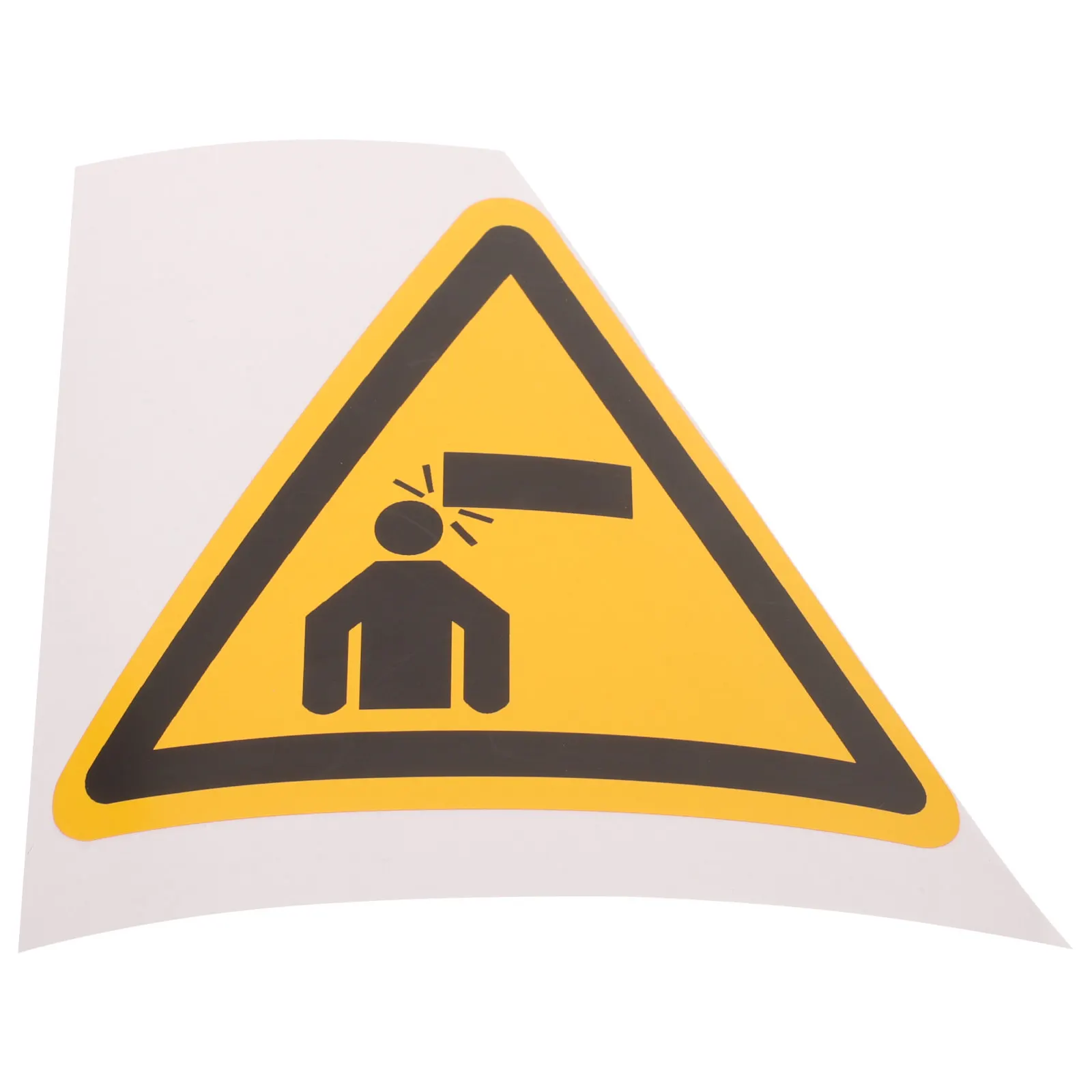 Watch Your Head Sign Low Clearance Warning PVC Material Bold Font Self Adhesive Safety Decal for Warehouse Parking Caution
