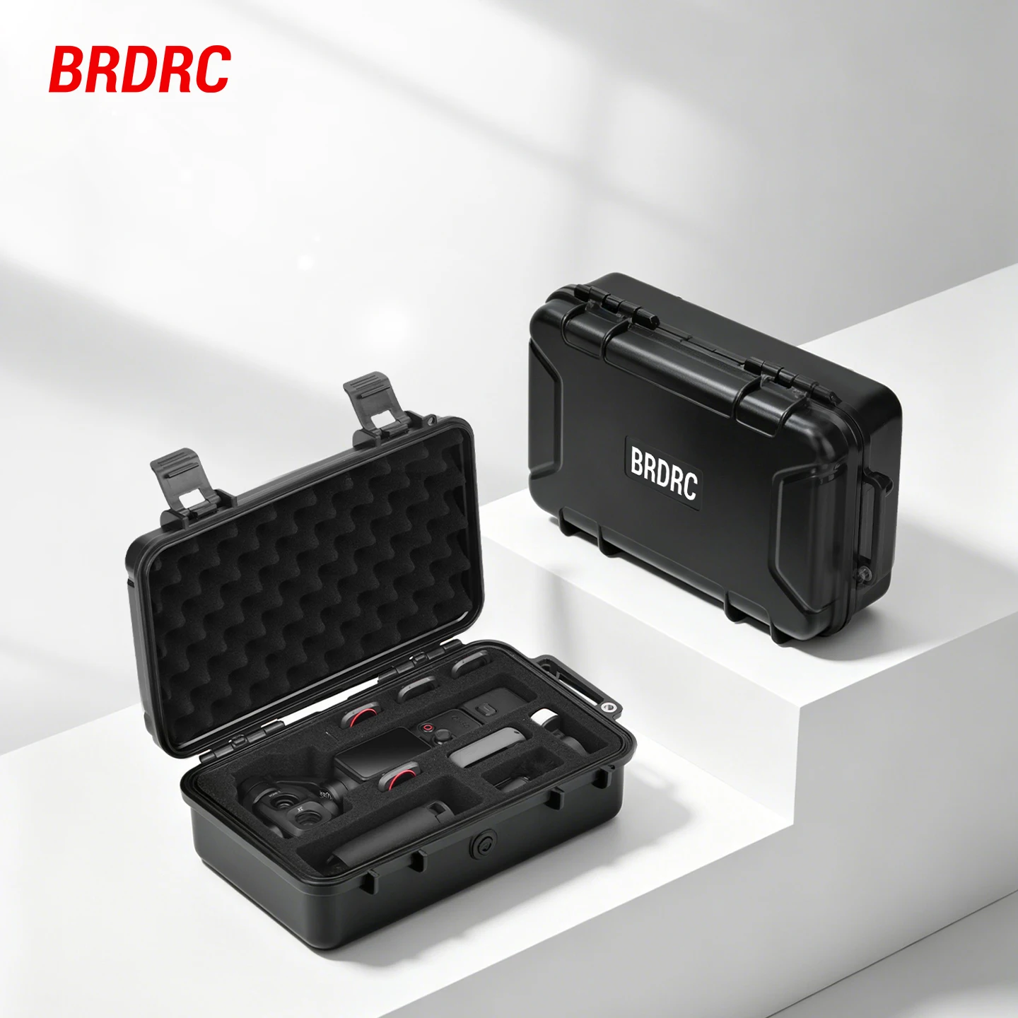 BRDRC Waterproof Hard Case for DJI Osmo Pocket 4P Portable Carrying Storage Bag Accessory Combo Suitcase With Hand Strap