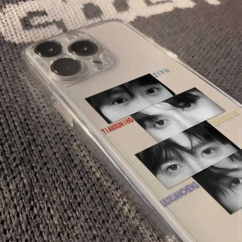 おしゃれなミニマリストアイズ iPhoneケース iPhone 17 16 15 14 13 12 11 Pro Max XR XS MAX 7 8 PLUS MINI INS対応 透明カバー