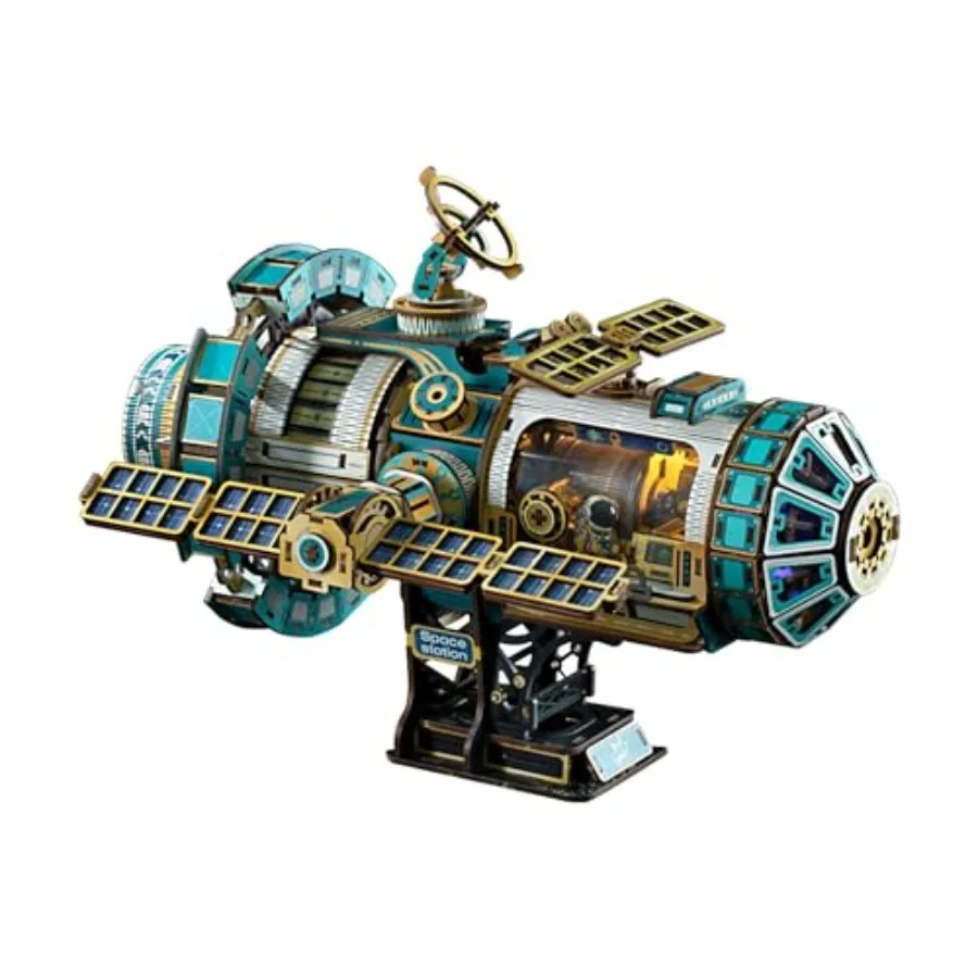 

3D деревянные пазлы для взрослых - Механический конструктор с подсветкой и музыкой, 511 деталей, деревянные пазлы для взрослых, DIY-конструктор для подростков