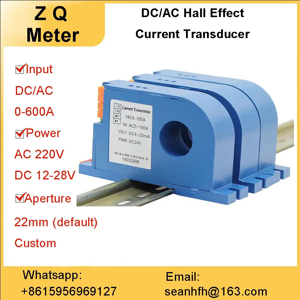 Best Selling Low-Priced Electric current transducer Current Sensor AC/DC 0-150A Output 4-20mA 0-10V Current Transmitter