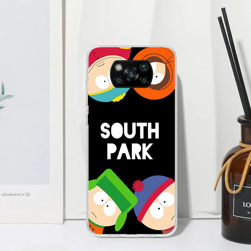 Cartoon S-South-Parkes Phone Case For Xiaomi Poco X6 X5 X4 X3 Nfc F6 F5 Pro F4 Gt F3 F2 F1 M5S M4 M3 Art Fundas Back Cover