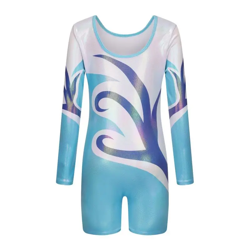 

Купальник для гимнастики для девочек, детский эластичный танцевальный боди с длинными рукавами, трико для художественной художественной гимнастики, костюмы для выступлений