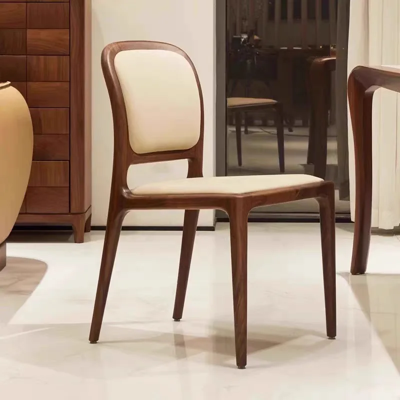 All solid wood book chair  black walnut dining chair Home restaurant Small apartment  armchair