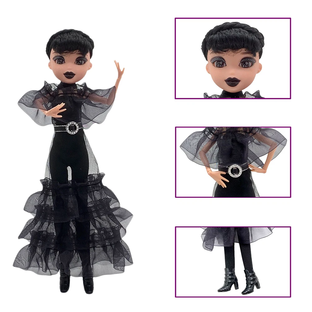 Wednesday Addams Doll Cute Action Figure Children Toys Addams Family 1/6 30cm Anime BJD Doll Room Decor DIY Model Birthday Gift