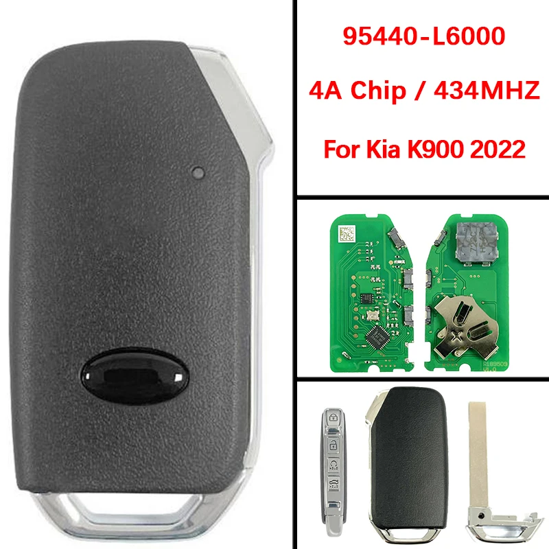 

CN051297 Послепродажный 3-кнопочный смарт-брелок FCC 95440-L6000 433 МГц 4A чип для Kia K5 K900 2022