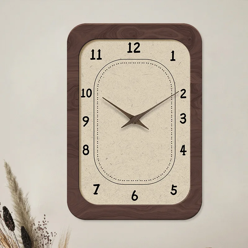 Silent Design Wall Clock French-style Ceramic Wood The Living Room Wall Clock Rooms Decoration Orologio Da Parete Home Decor