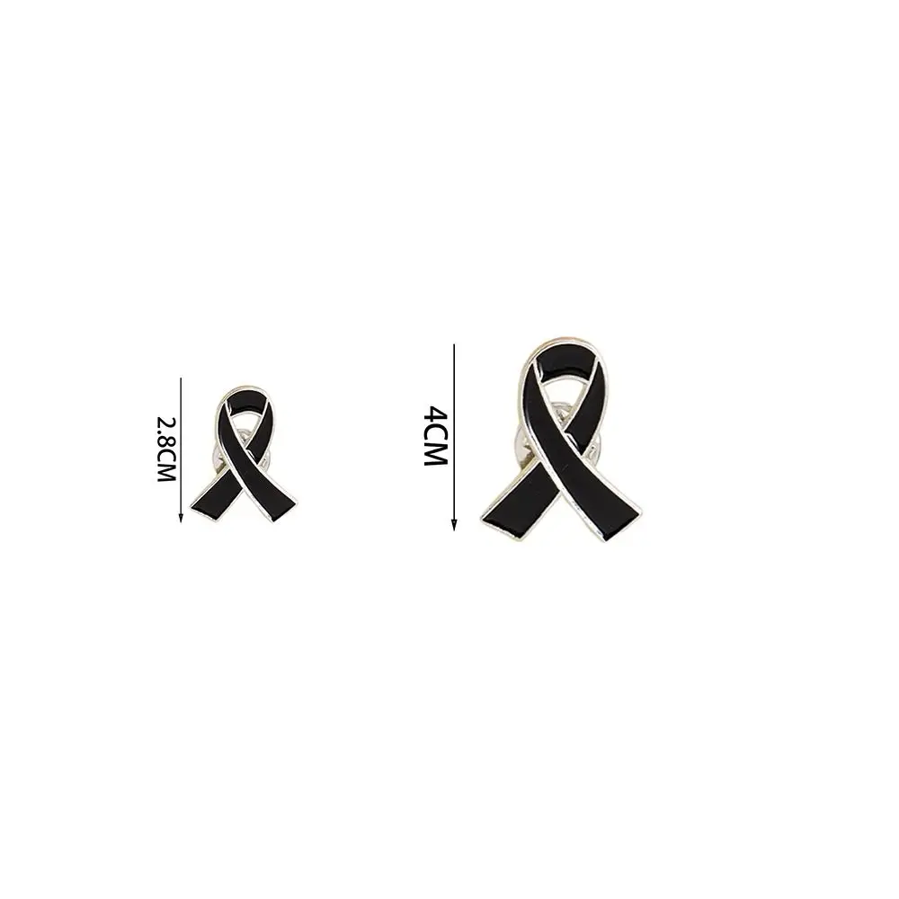 جديد المحمولة التذكارية الشريط الأسود بروش تذكارية الملكة سبيكة شارة ملحق شريط أسود القوس دبوس للجناث والحداد #6