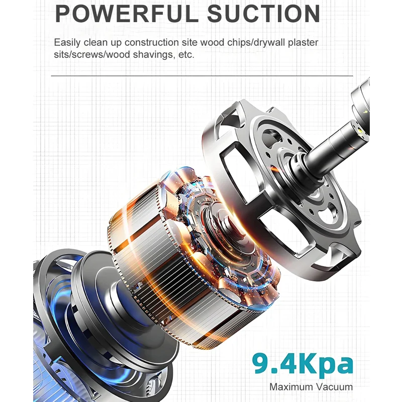 Cordless Electric Portable Vacuum Cleaner Multi-Function Dust Carpet Cleaning Machine Compatible with Makita 18v Battery