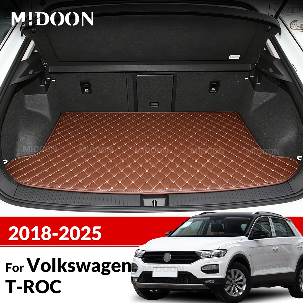 Kofferraum matte für VOLKSWAGEN VW T-ROC 2018 2019 2020 2021 kunden spezifisches Autozubehör Auto-Innendekoration