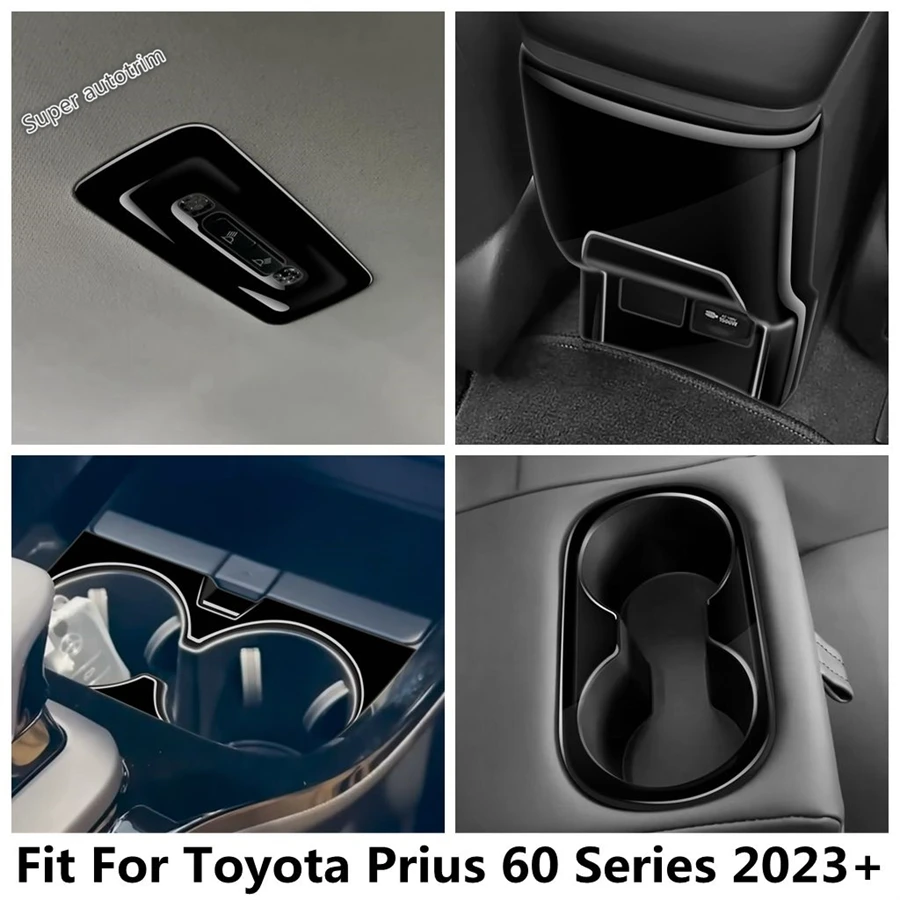 

Front Water Cup Holder / Rear Armrest Panel Anti Kick / Reading Lamp Cover Trim For Toyota Prius 60 Series 2023 2024 Accessories