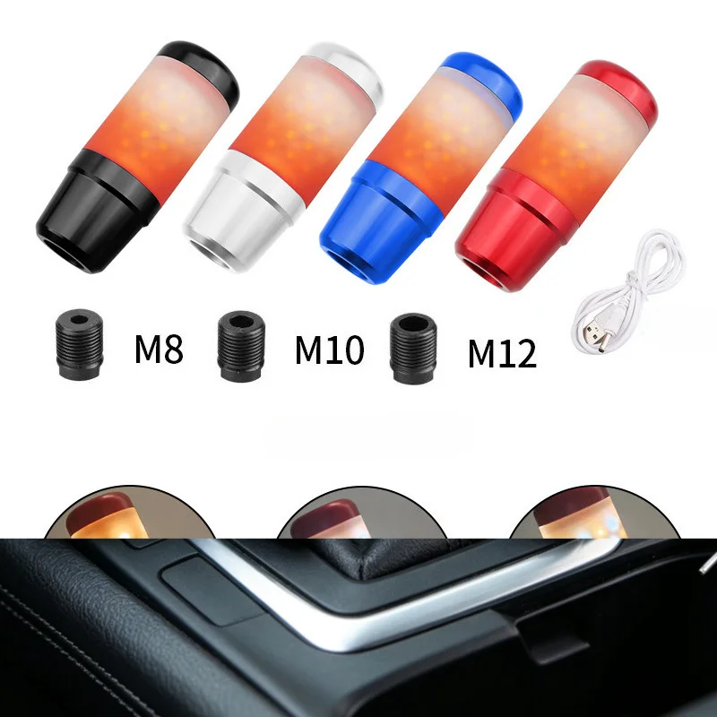 Universal 5 6 Speed Car Aluminum Cover Gear Shifter Knob Manual Automatic Round Ball Shape Shifter Handle Stick Head Lever AT MT