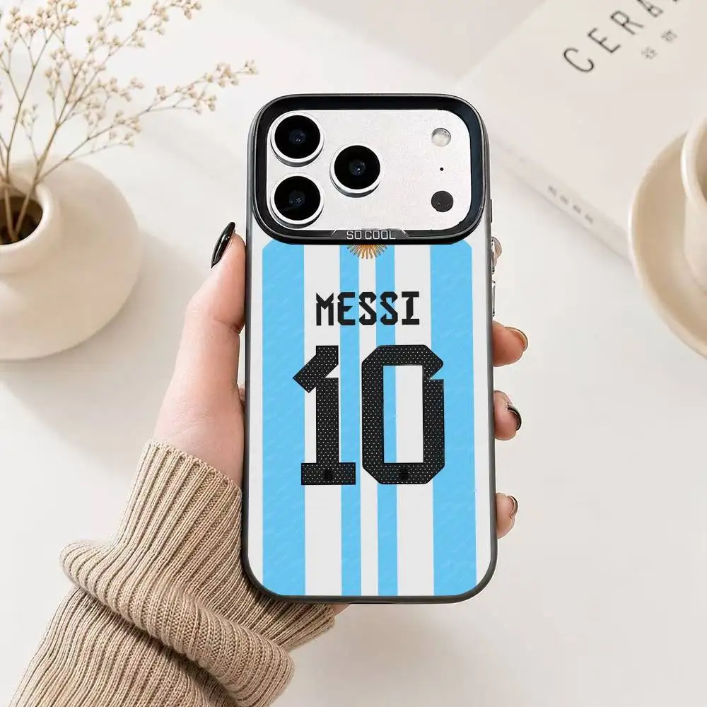 Football Star Lionel Messi gift  Phone Case For iPhone 17,16,15,14,13,12,11 Plus,Pro Max,XS,Colorful Silver Black Cover