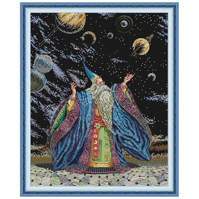 Wizard Patterns Counted Cross Stitch Set DIY 11CT 14CT 16CT Stamped DMC Cross-stitch Kit Embroidery Needlework Home Decor Crafts