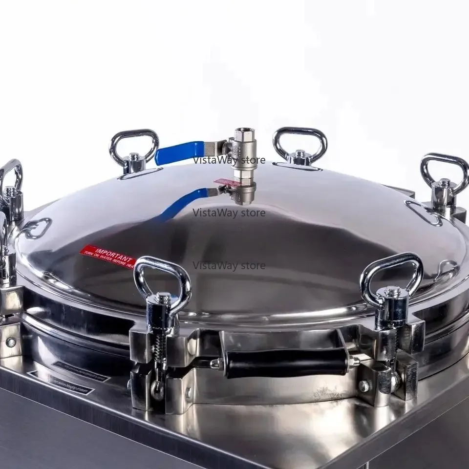 Autoklaf Tekanan Vertikal 100l 120l 150l untuk Sterilisasi Makanan dengan Dua Keranjang