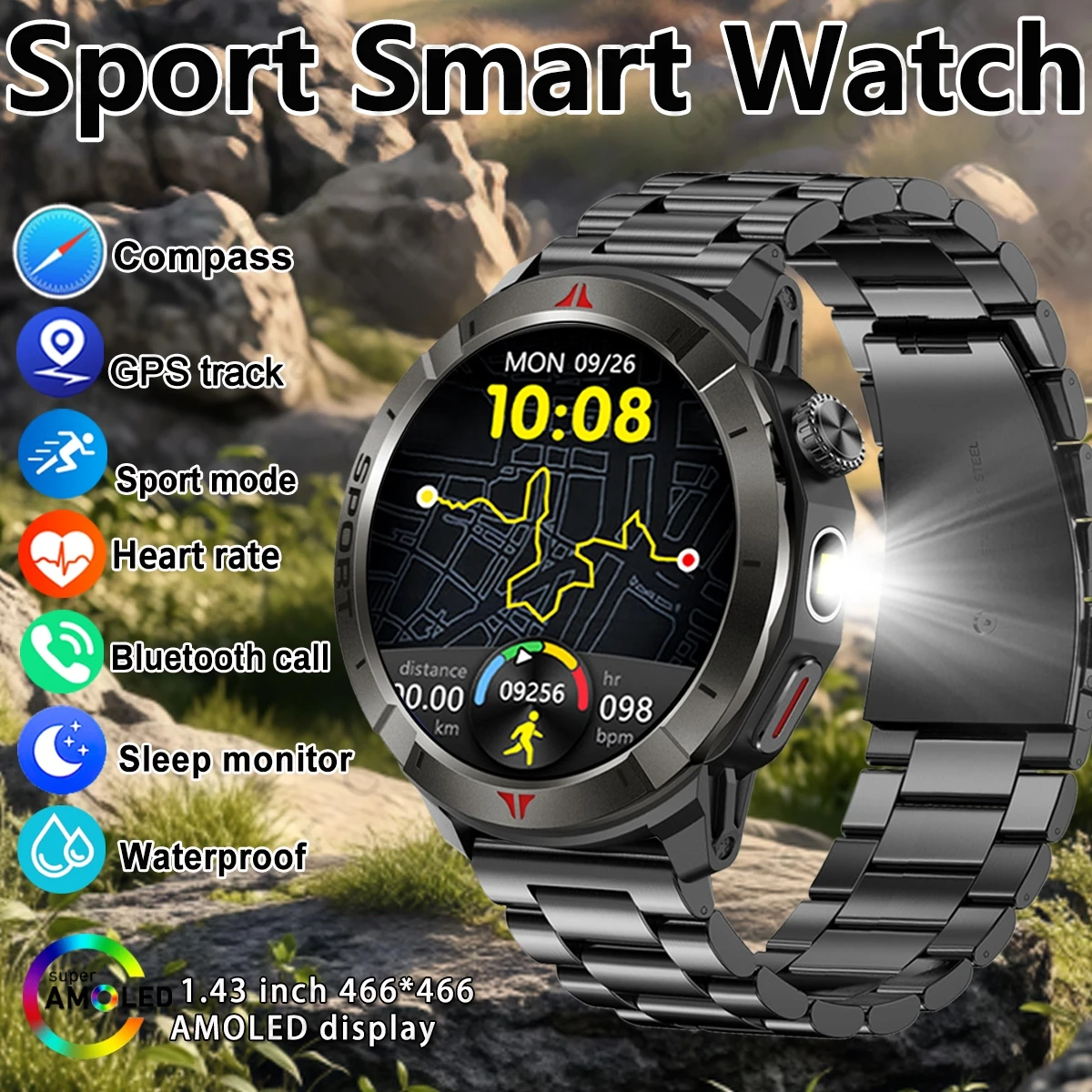 

Новая модель 2026 года: Умные часы с мультиспортивным режимом, мониторингом здоровья, Bluetooth-звонками, измерением давления, HD-дисплеем 1,52 дюйма для мужчин