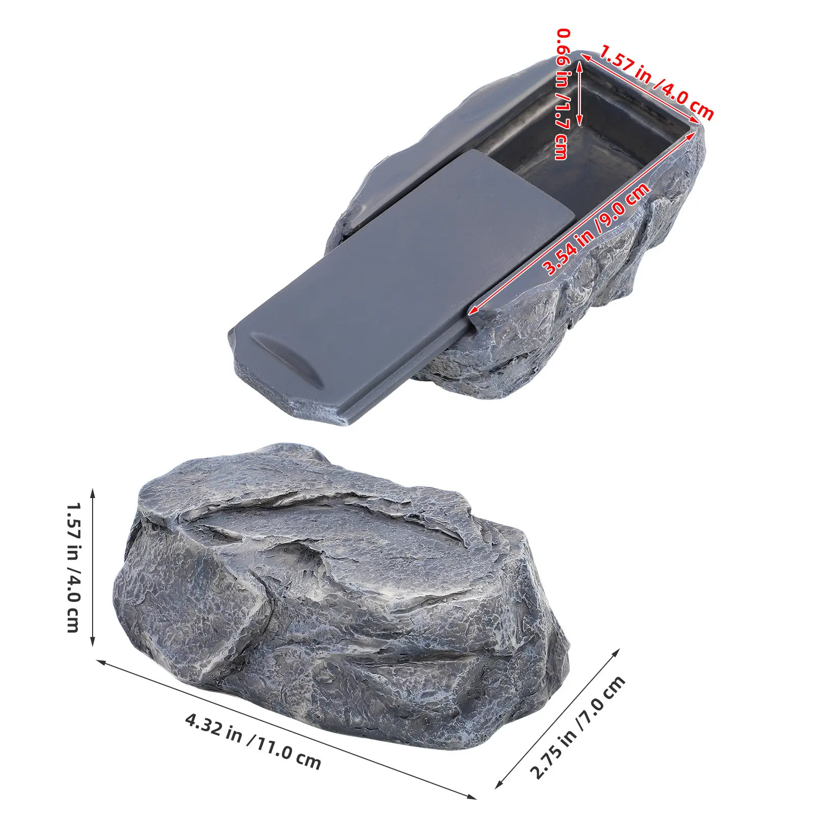 Garden Key Decorative Holder Hidden Key Box Outdoor Decor Resin Simulation Stone