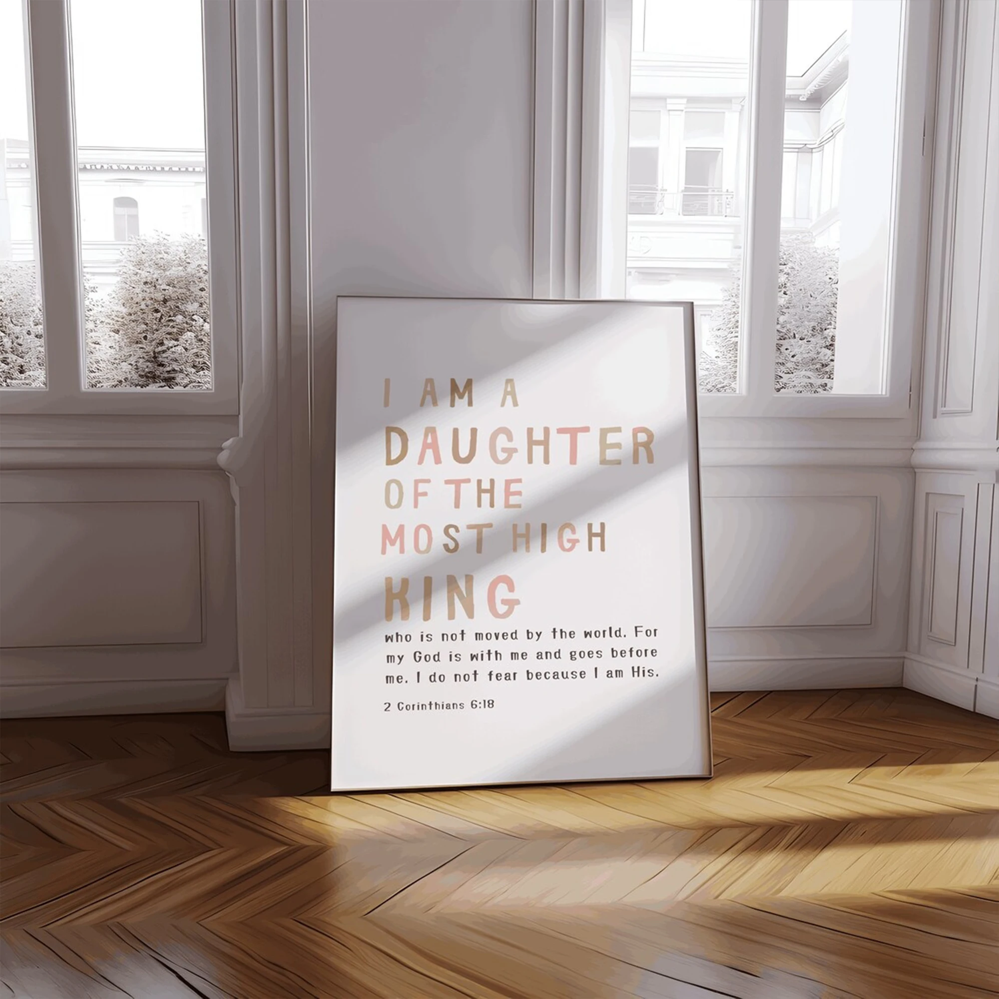 Modern Christian FaithDaughter Of The Most High King Wall Art Print Canvas Painting Poster Picture For Living Room Home Decor