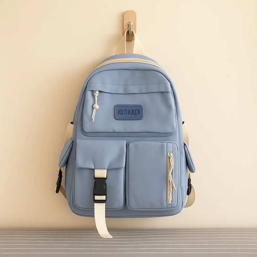 Zaino per studenti di grande capacità Zaino per scuola con tracolla regolabile traspirante Zaino casual multitasche leggero quotidiano