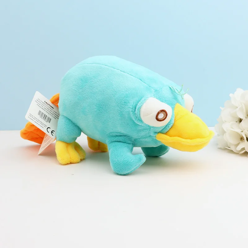 Phineas และ Ferb ของเล่นตุ๊กตา Perry The Platypus ตุ๊กตาสัตว์น่ารักเป็ด Kawaii ตกแต่งห้องผ้าฝ้ายนุ่มตุ๊กตาสําหรับสาวใหม่