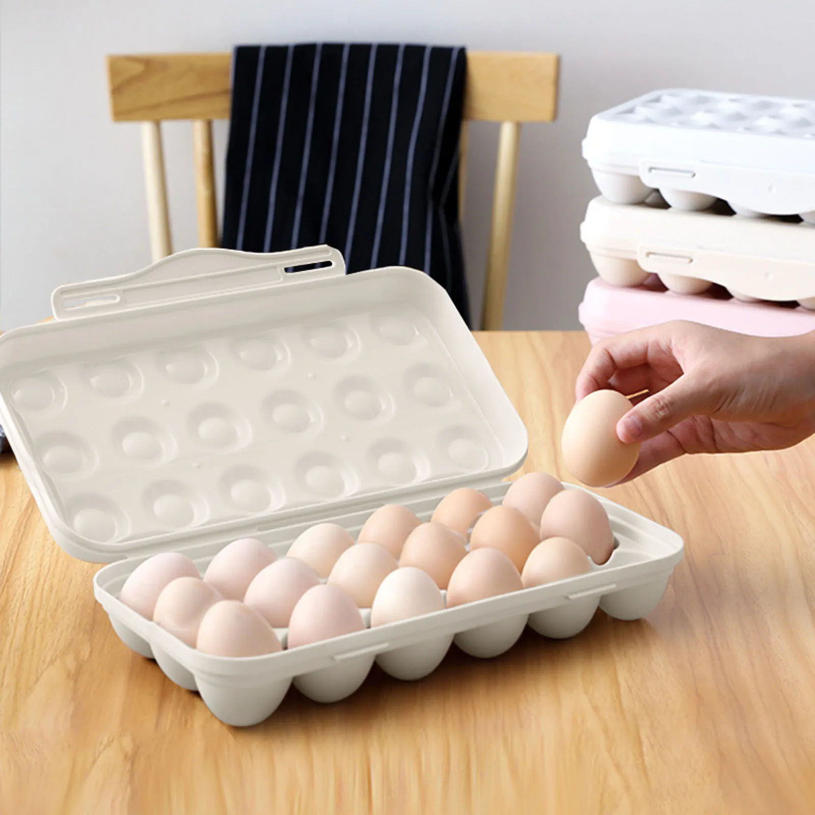 

Kitchen Refrigerator Egg Box Egg Organiser Shelf Refrigerator Crisper Storage Container Camping Picnic BBQ ShockProof Egg Box