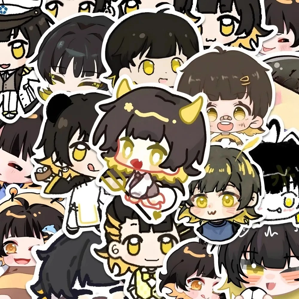 

48Pcs Anime Sticker Q-Version Character Decorative Phone Case Water Cup Bicycle Luggage Refrigerator Skateboarding Cartoon