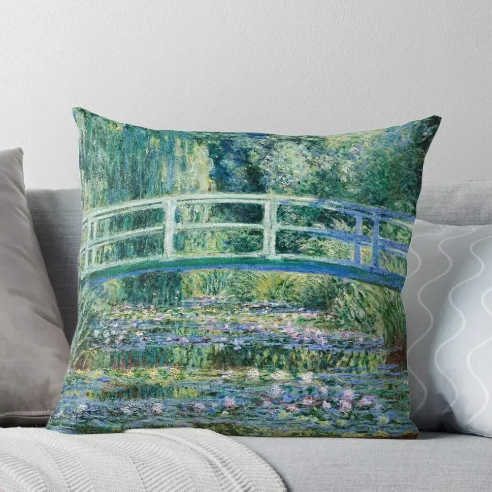 Water Lilies and Japanese Bridge, Claude Monet Throw Pillow Cushion Child Marble Cushion Cover Decorative pillow case pillow