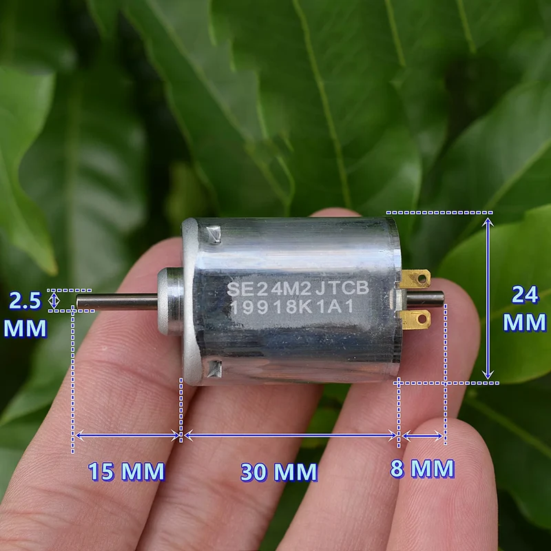 Minebea SE24M2JTCB Mini 24mm*24mm Square 10-Pole Rotor Motor DC 6V-12V 11000RPM Large Torque Electric Motor DIY Toy Model